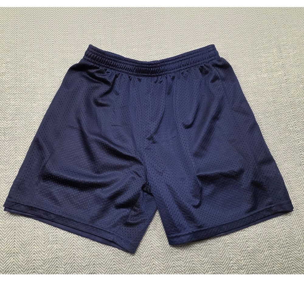 Sport-Tek Youth Large Navy Blue Mesh Athletic Basketball Shorts Elastic Waist